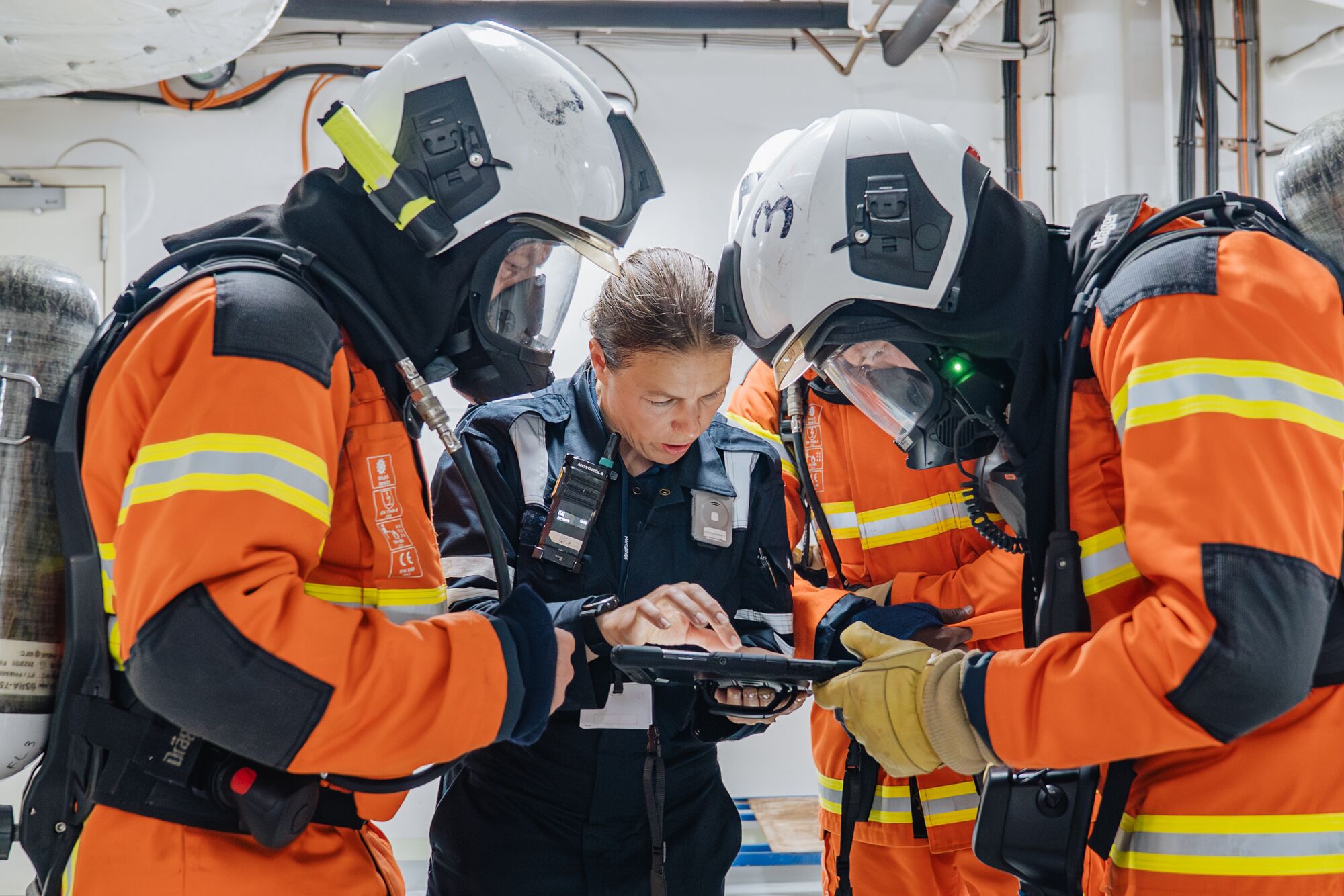 Fire safety doesn't stop because a ship is also a hospital. Lena brought her experience as a Swedish firefighter aboard to help protect the patients, volunteers and crew who call the ship home.