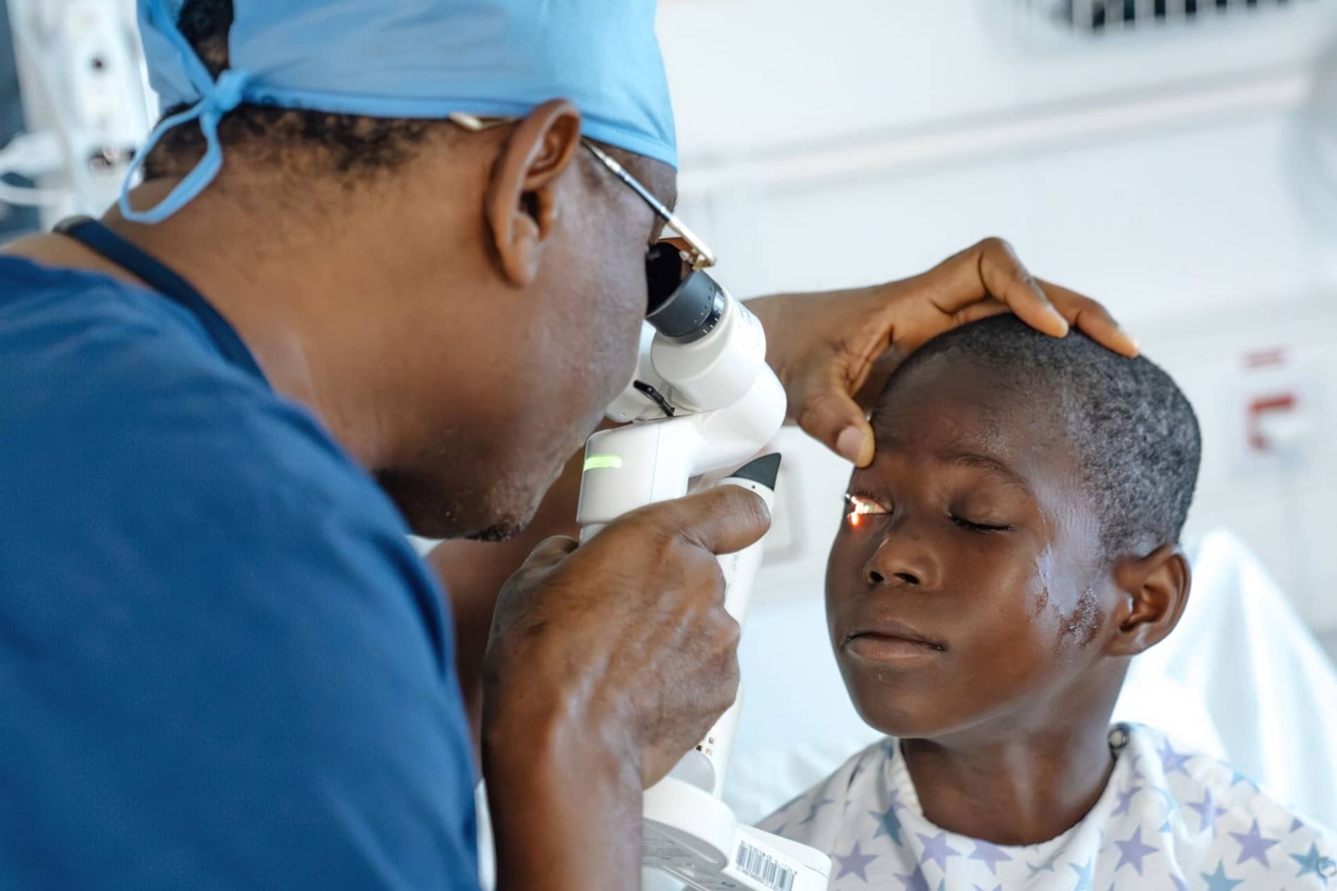 The possibility of restoring Abdul's sight was small, but the surgical team decided to take that chance.