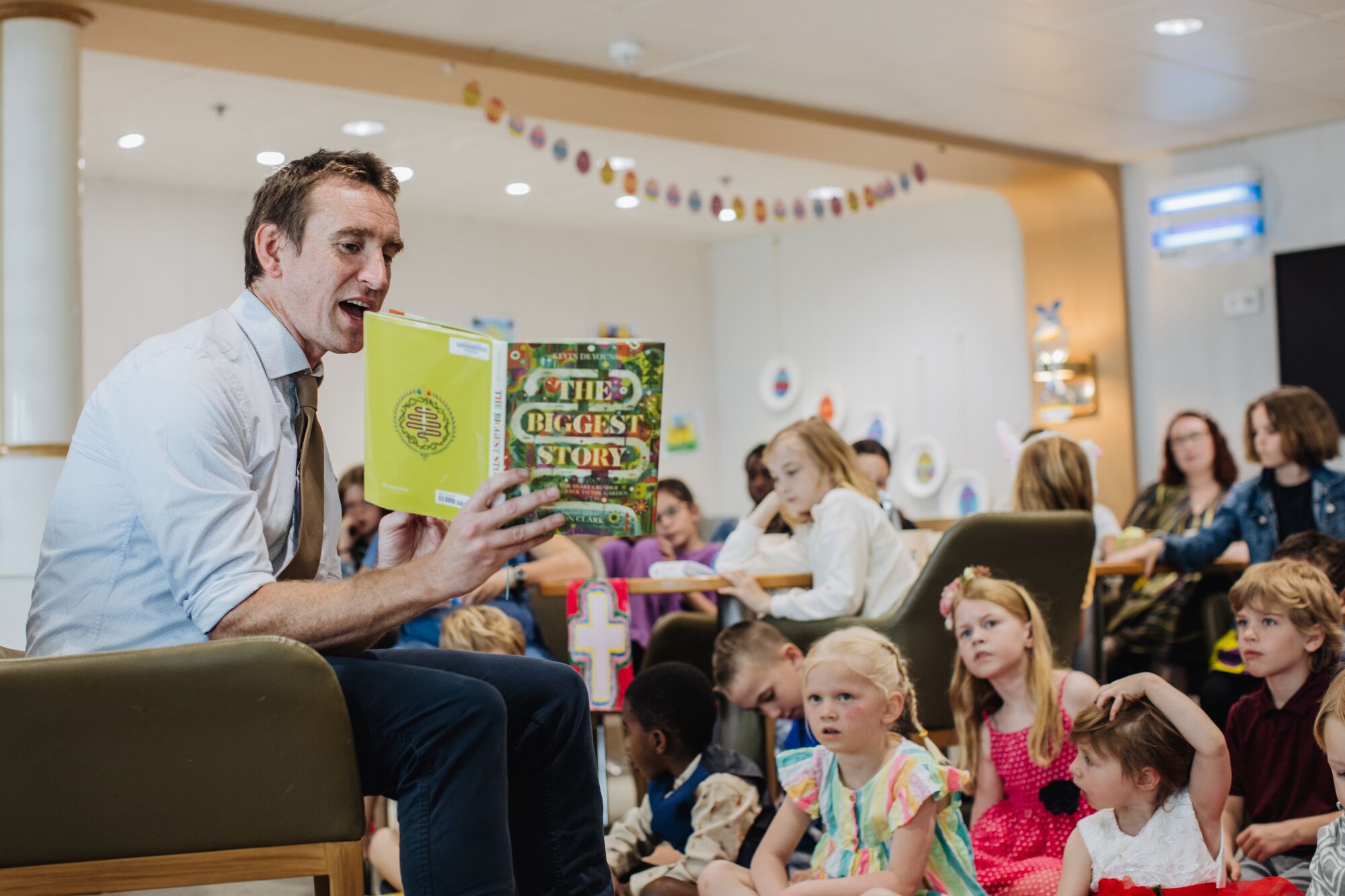 While their parents serve throughout the hospital ship, children continue learning aboard. Ben and the Academy team help make long-term volunteering possible for entire families.