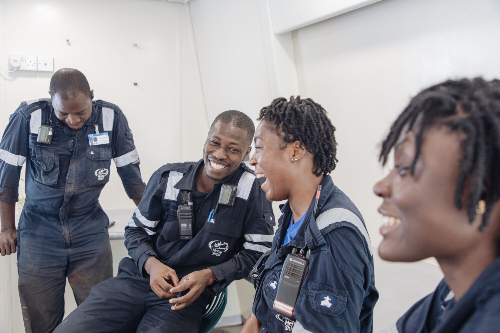 Denise arrived with an engineering degree from Cameroon. Aboard, she developed that foundation into specialist maritime electrical experience.