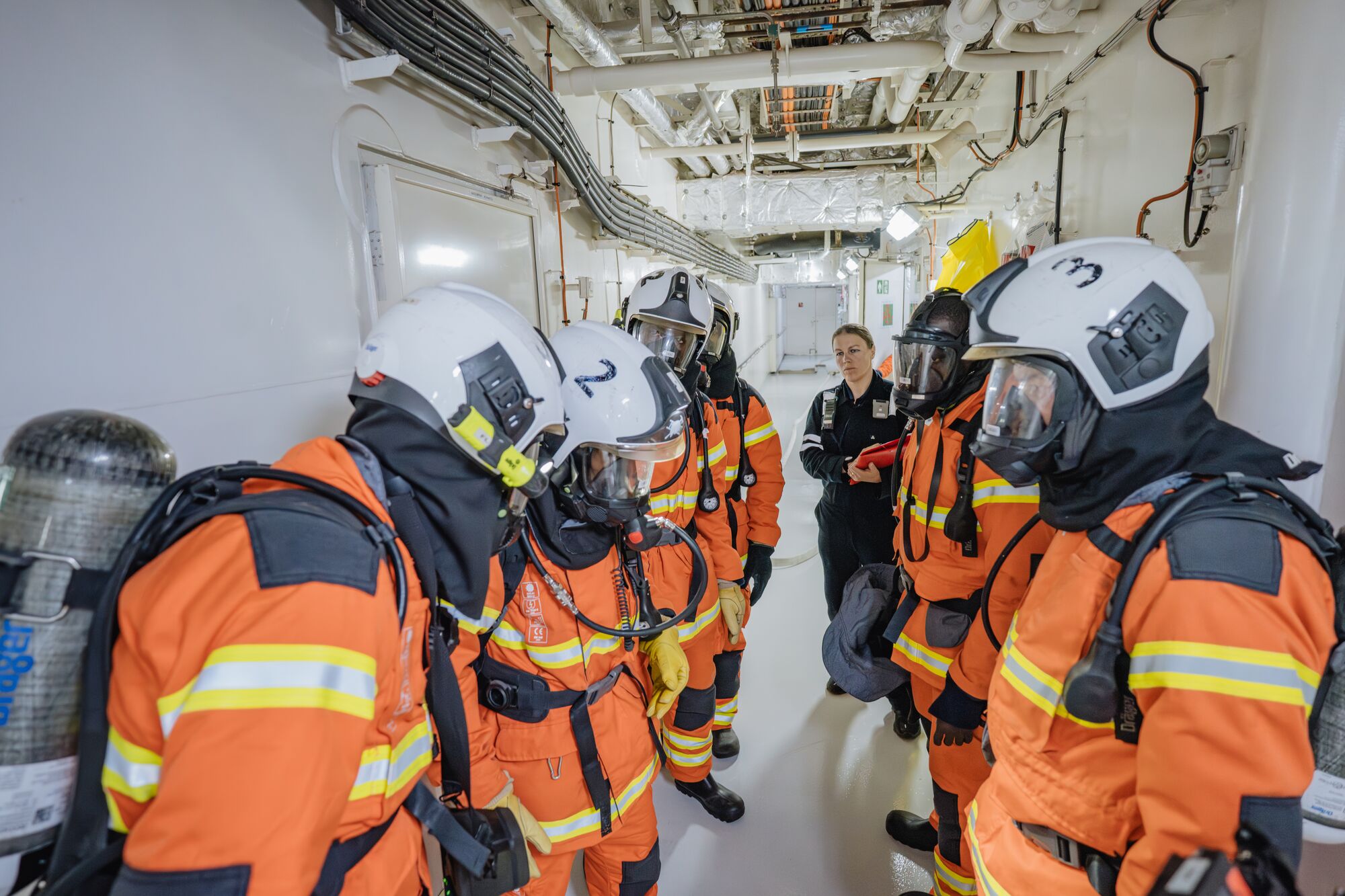 Fire response aboard involves much more than picking up a hose. Emergency teams prepare for everything from fire and smoke to oil spills, damage control, ventilation and emergency shutdowns.