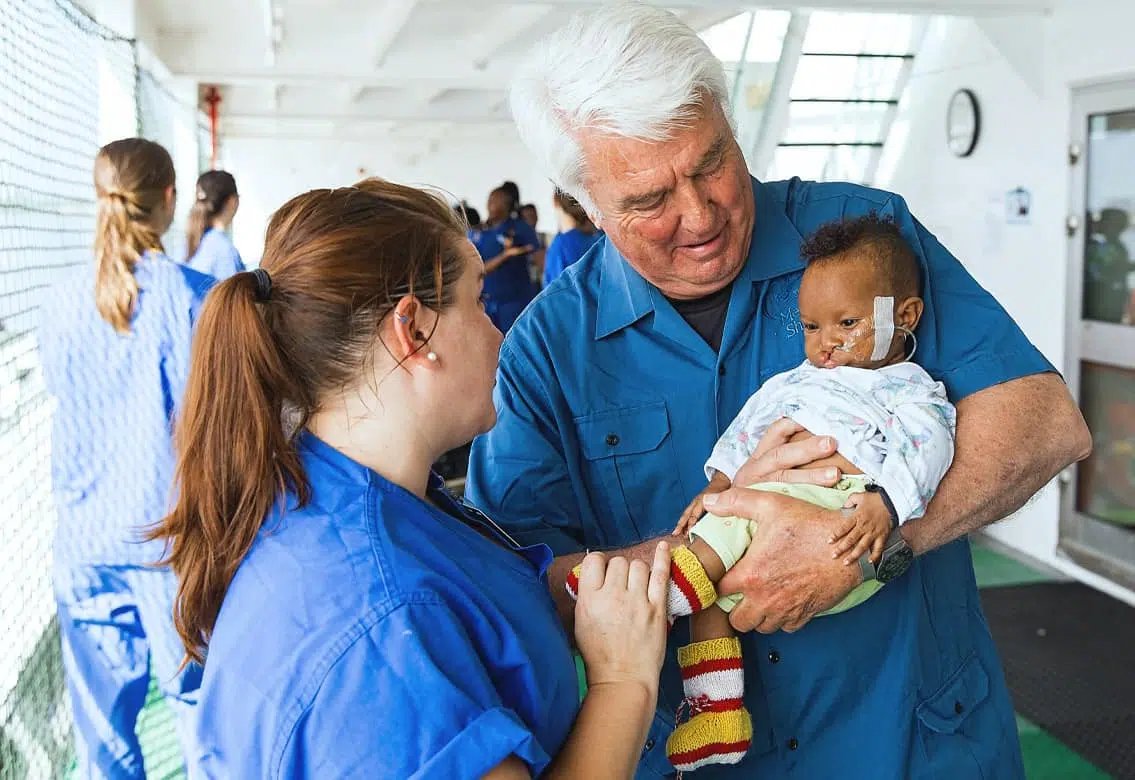 Today
Global Mercy + Africa Mercy / volunteers + African partners
One mission. A global community. 
Today, people from around the world continue to bring their skills together alongside African nations to strengthen surgical care.