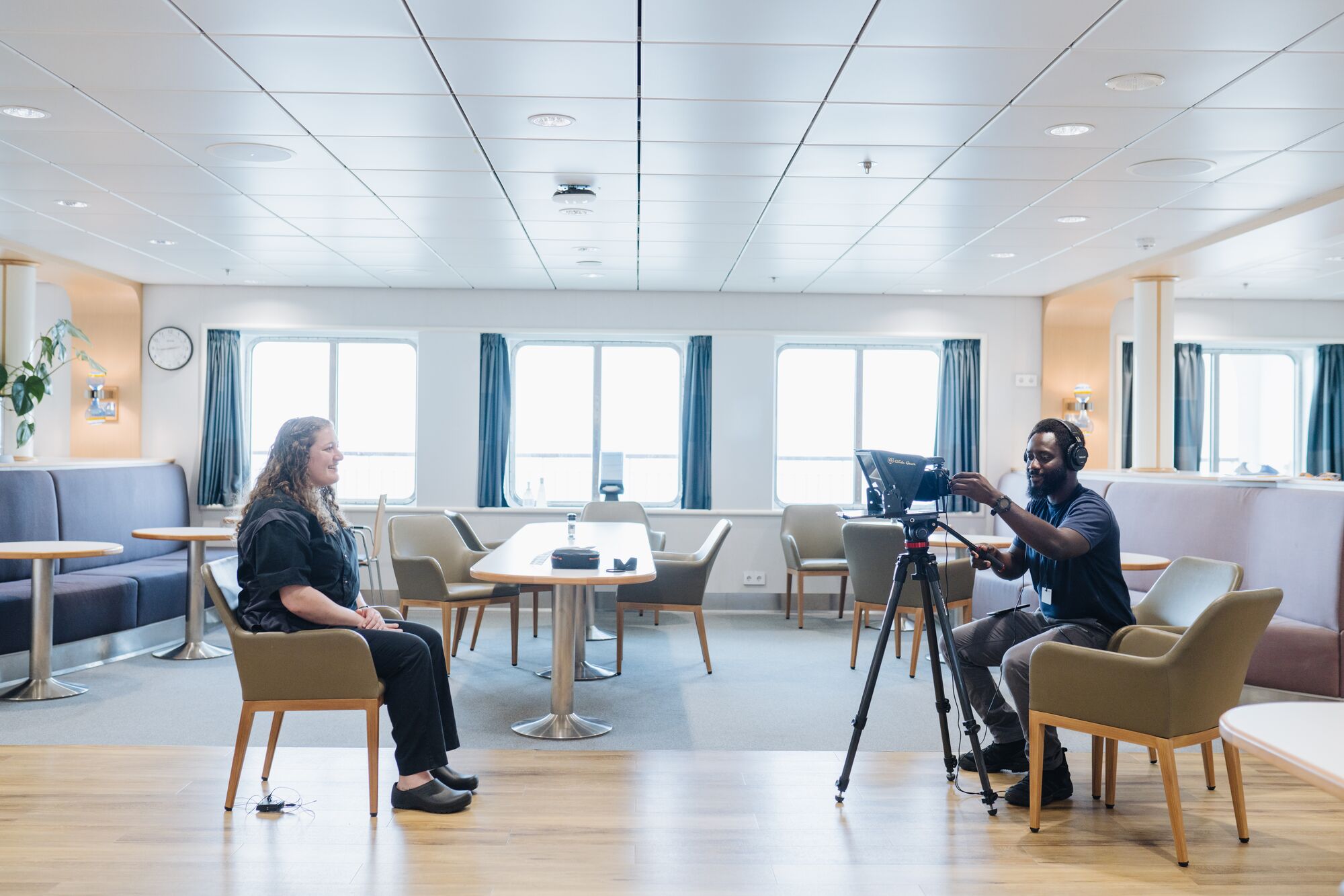 Used to working independently as a freelance videographer in Ghana, Eugene discovered something different aboard: an international creative team bringing different cultures, perspectives and skills together.