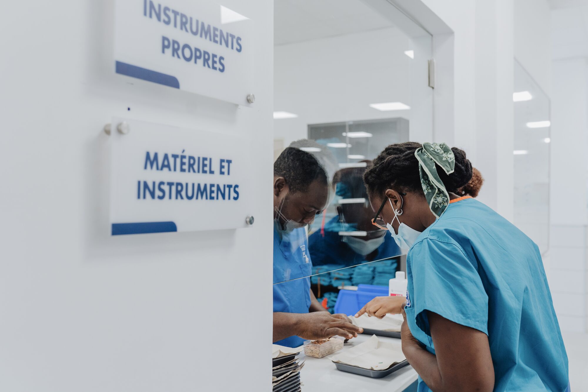 Dr. Ruth Catraye, awaits sterilized medical tools in the newly finished dental clinic at UGANC Dental School.