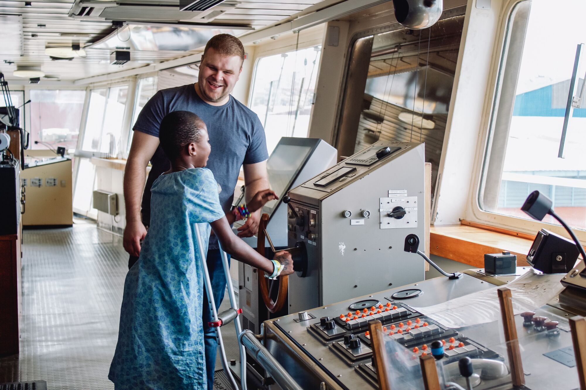 Navigation, safety and seamanship may happen far from the operating room, but they are what allow a floating hospital to reach the countries where it serves.
