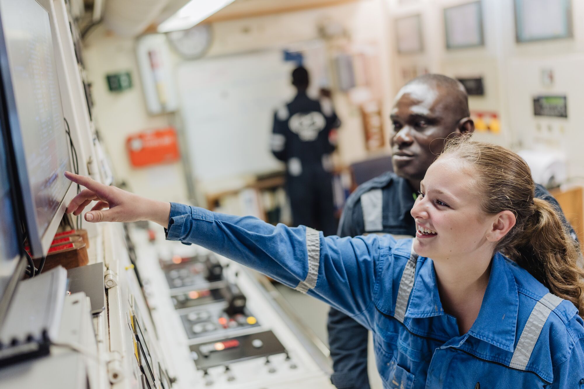 While Tuva learns her trade, her work helps keep the systems behind a floating hospital operating safely every day.