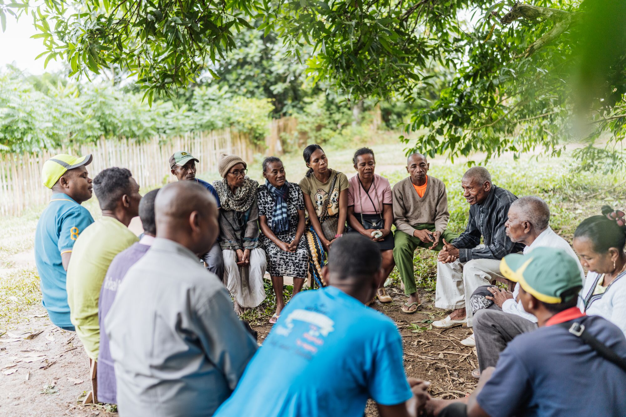 When Désiré returned home, his community was waiting to welcome him. Among the things he brought out was an oversized shirt he once used to hide his condition.