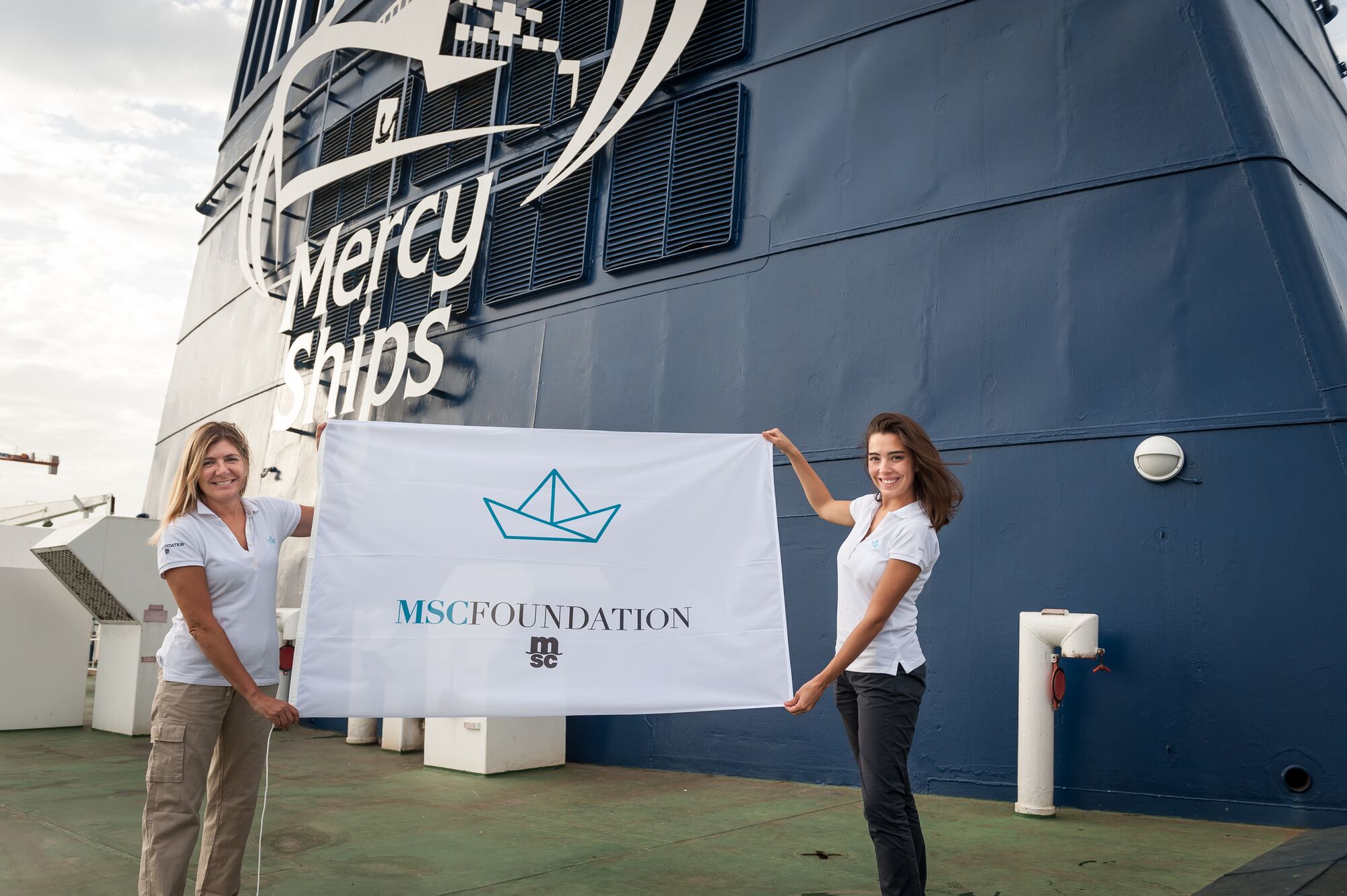 MSC Group & MSC Foundation
Partners since 2011, MSC provides shipping, logistics, storage and inland transportation that help keep Mercy Ships supplied. The partnership has expanded further, with an anchor donation from the MSC Foundation supporting the development of Mercy Ships' next purpose-built hospital ship.
