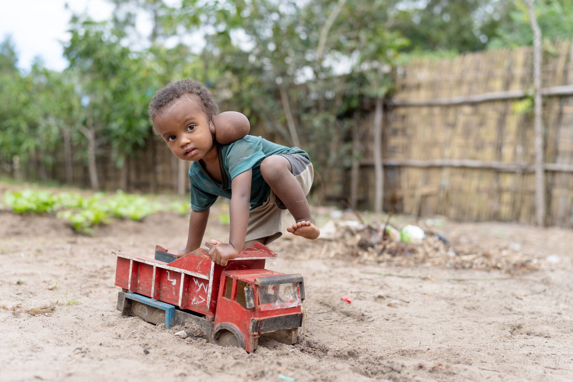 Despite the tumor she had carried since birth, Armella's playful spirit and curiosity continued to shine through.